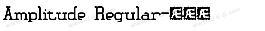 Amplitude Regular字体转换